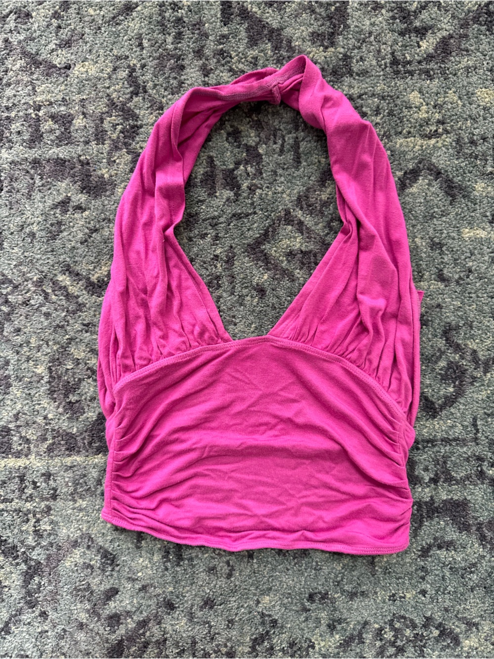 Free People Fuchsia Halter Crop Top
